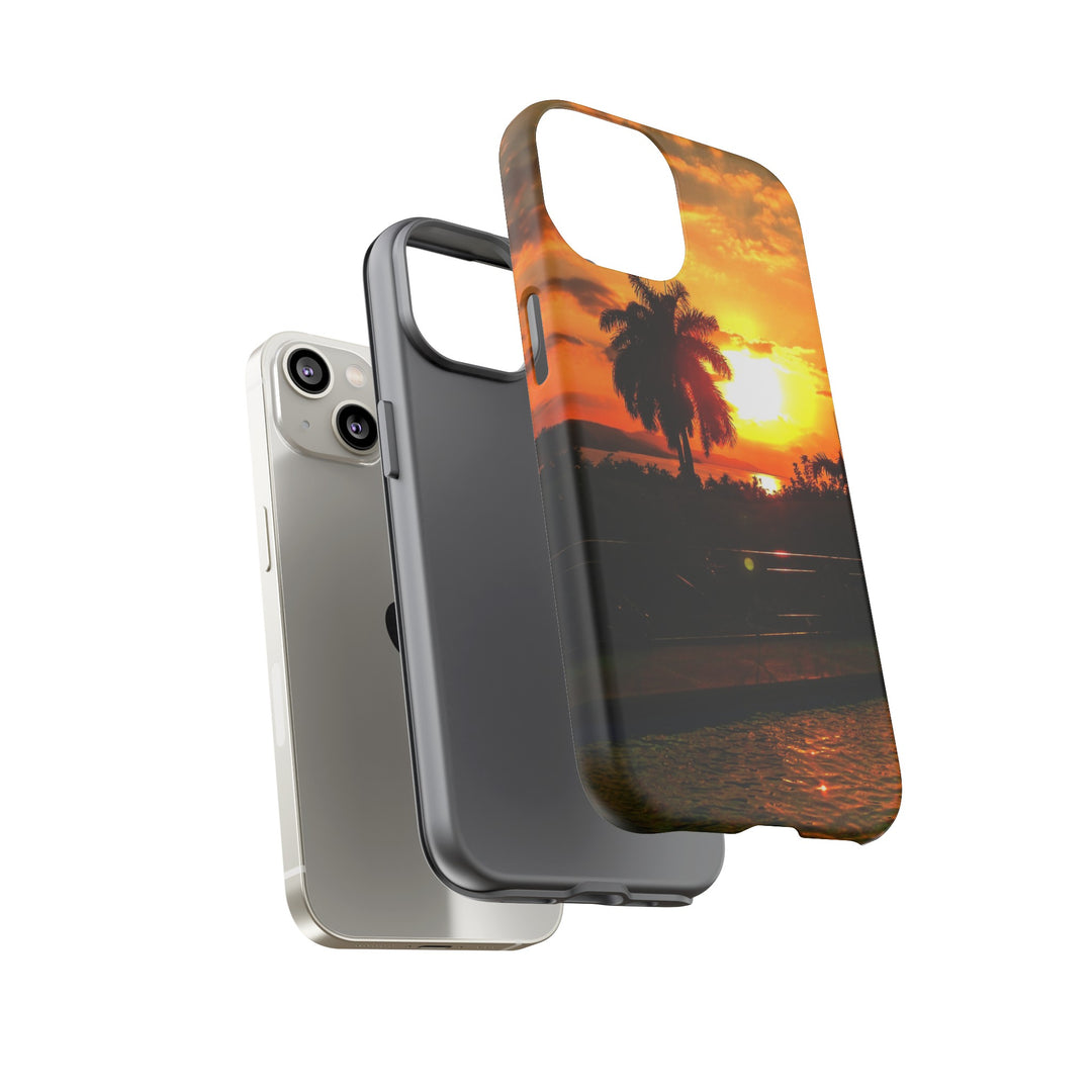 Cute Samsung Case | Cool Iphone Case | Summer Jamaica Pool Sunset, Samsung S24, S23, S22, S21, IPhone 15 Case | Iphone 14 Case, Iphone 13 Case - Studio40ParkLane