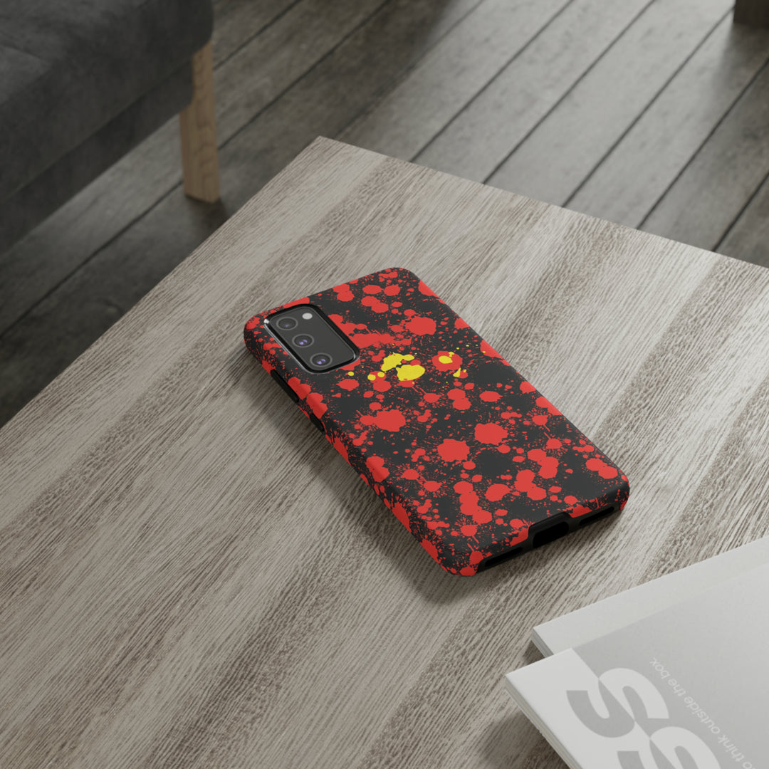 Cool Phone Case | Aesthetic Phone Case | Paint Splash Red Yellow | For Samsung Galaxy S23, S22, S21, S20 | Luxury Double Layer | Cute - Studio40ParkLane