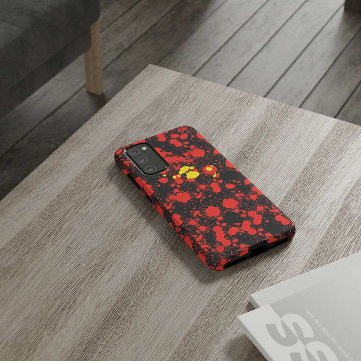 Cool Phone Case | Aesthetic Phone Case | Paint Splash Red Yellow | For Samsung Galaxy S23, S22, S21, S20 | Luxury Double Layer | Cute - Studio40ParkLane