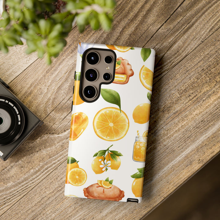 Cute Samsung Phone Case | Aesthetic Samsung Phone Case | Galaxy S23, S22, S21, S20 | Summer Fruit Lemons, Protective Phone Case - Studio40ParkLane