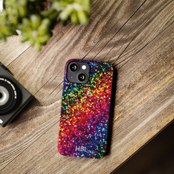 Slim Personalized Slim Muted Faux Play on Glitter Effect Cute Phone Cases for Iphone 16 Pro Max | iPhone 15 Case | iPhone 15 Pro Max Case, Iphone 14, Iphone 14 Pro Max, Iphone 13 12 11 8 7 - Studio40ParkLane