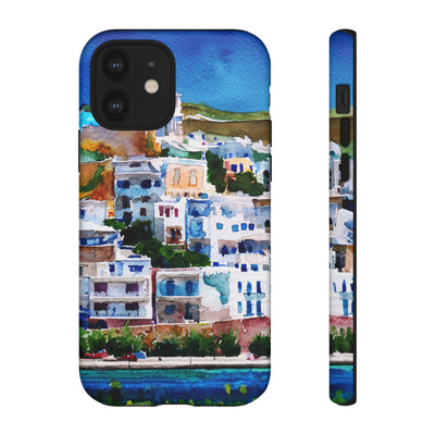 Impact Resistant, Greece House, Cute Phone Cases for Samsung S24, S23, S22, S21, IPhone 15 pro Iphone 14 pro Iphone 13 IPhone 12 Iphone 11