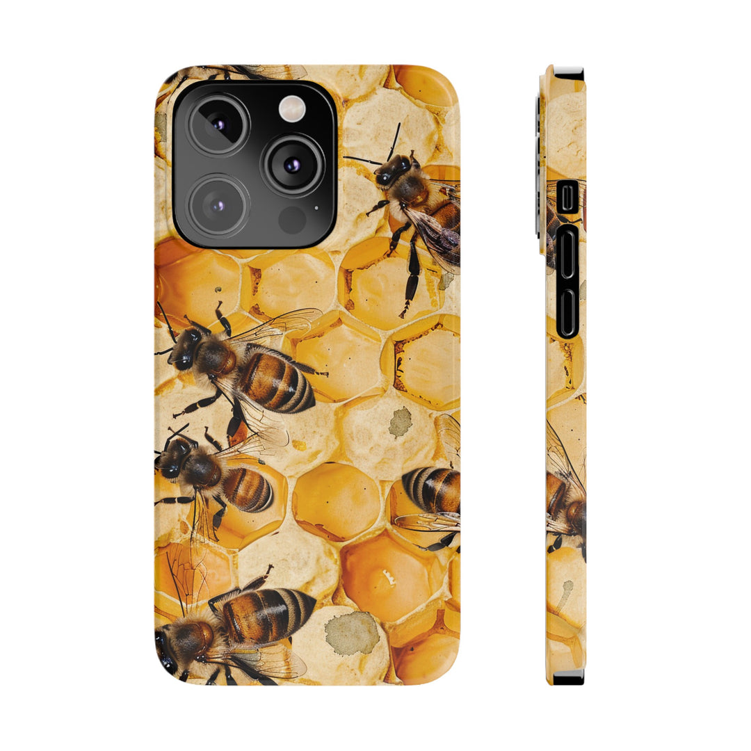 Slim Cute Phone Cases for Iphone - | iPhone 15 Case | iPhone 15 Pro Max Case, Iphone 14 Case, Iphone 14 Pro Max, Iphone 13, Summer Honey Bees - Studio40ParkLane