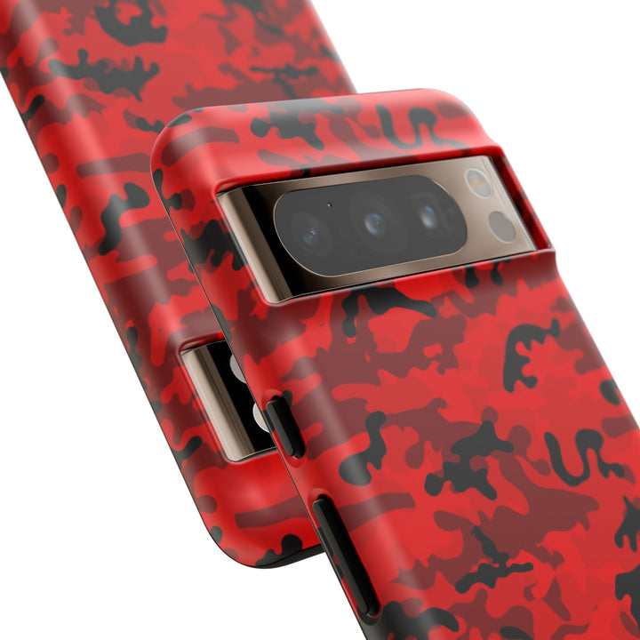Impact Resistant, Red Camo Camouflage, Cute Phone Cases for Samsung S24, S23, S22, S21, IPhone 15 pro Iphone 14 pro Iphone 13 IPhone 12 Iphone 11 - Studio40ParkLane