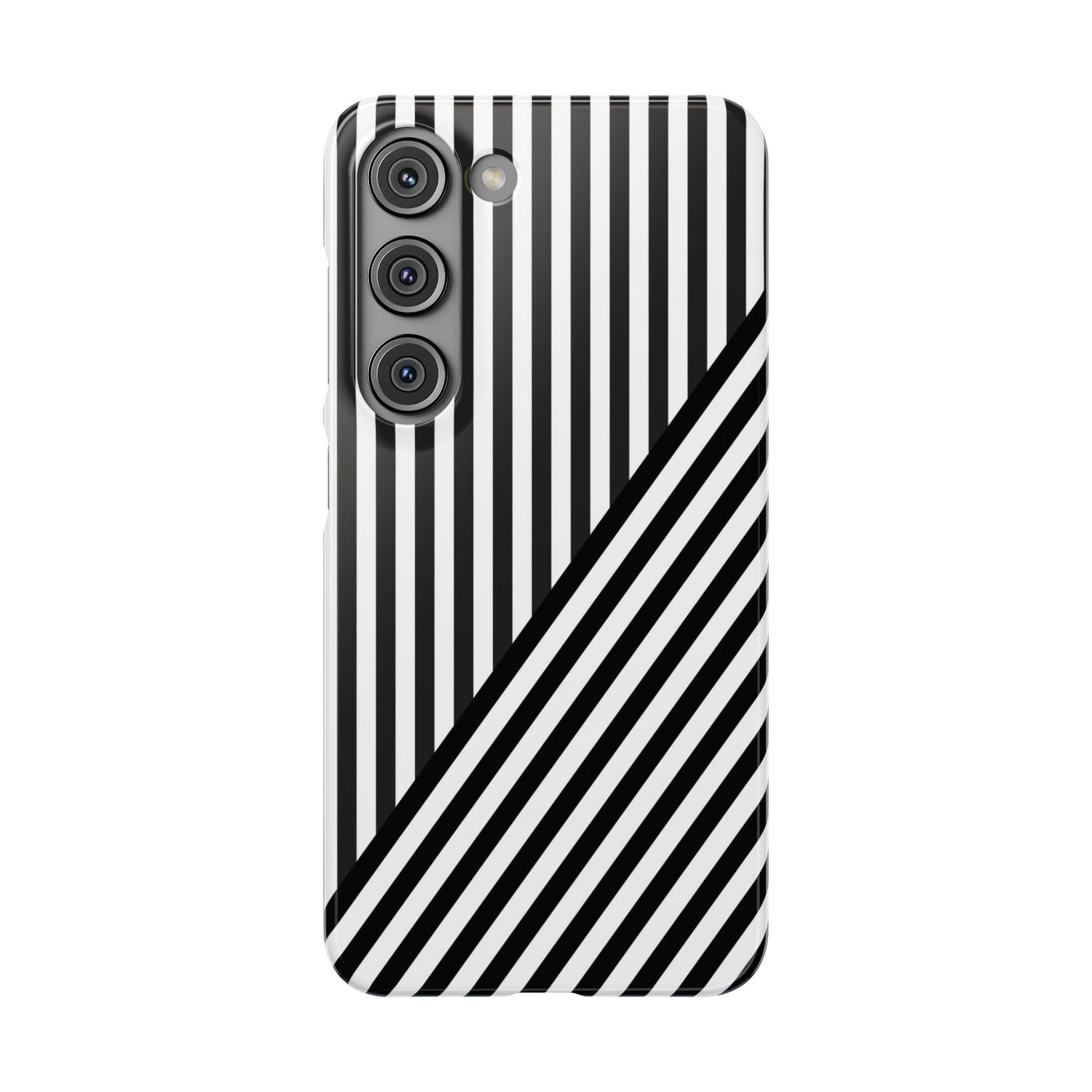 Aesthetic Black White Stripes Cute Phone Case Sleek Snap - For iPhone 17 Pro Max iPhone 16 Pro iPhone 15 Iphone 14 Plus 13 Pro 12 11 10 Gift - Studio40ParkLane