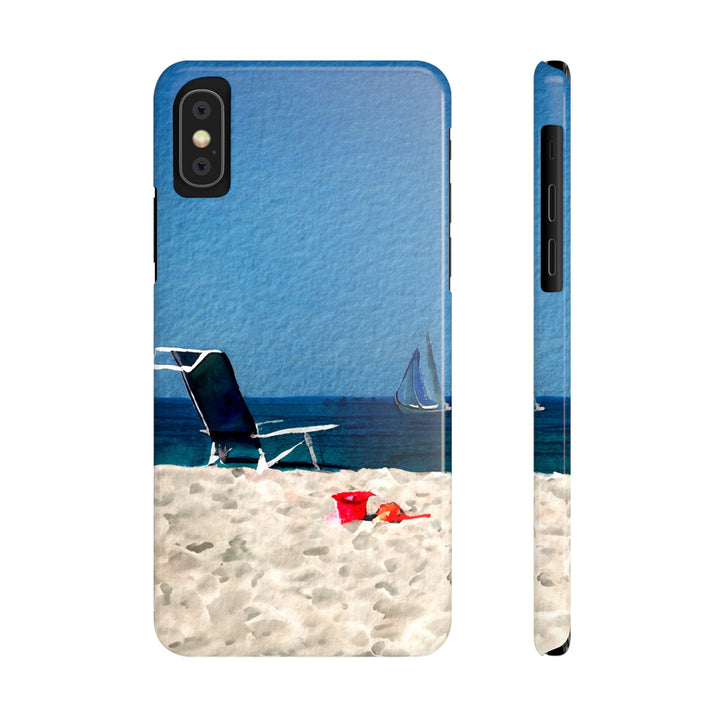 Slim Cute Phone Cases for Iphone - | iPhone 15 Case | iPhone 15 Pro Max Case, Iphone 14 Case, Iphone 14 Pro Max, Iphone 13, Summer Beach Chair Watercolor - Studio40ParkLane