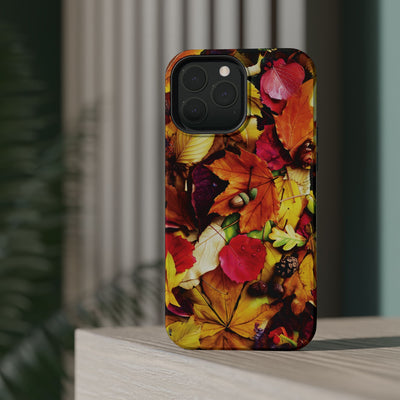 Aesthetic Tough Magsafe Fall Leaves Foliage Phone Case - For iPhone 17 Pro Max iPhone 16 Pro iPhone 15 Iphone 14 Plus 13 Pro 12 11 10 - Studio40ParkLane