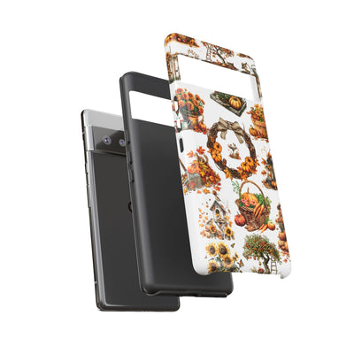 Impact Resistant, Fall Leaves Collage, Cute Phone Cases for Samsung S24, S23, S22, S21, IPhone 15 pro Iphone 14 pro Iphone 13 IPhone 12 Iphone 11