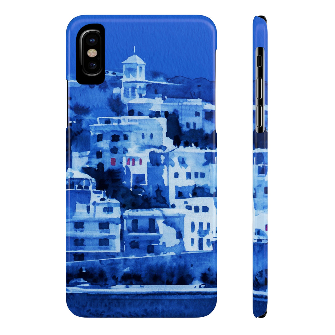 Slim Cute Phone Cases for Iphone | iPhone 15 Case | iPhone 15 Pro Max Case, Iphone 14, Iphone 14 Pro Max, Iphone 13, Greek Island Blue - Studio40ParkLane