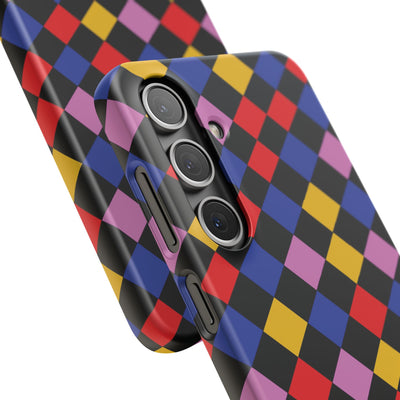 Colorful Checkerboard Cute Phone Case - Sleek Snap - for iPhone 16 15 14 13 12 11 Max Pro Plus Samsung Galaxy S24 S23 S22 S21 S20 Plus Ultra - Studio40ParkLane