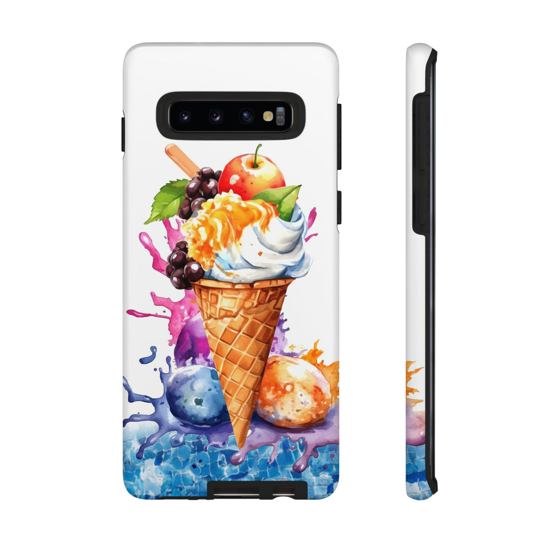 Impact Resistant, Summer Ice Cream Cone, Cute Phone Cases for Samsung S24, S23, S22, S21, IPhone 15 pro Iphone 14 pro Iphone 13 IPhone 12 Iphone 11 - Studio40ParkLane