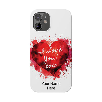 Slim Custom Personalized Valentine Love Gift for Her Cute Phone Cases for Iphone 16 Pro Max | iPhone 15 Case | iPhone 15 Pro Max Case, Iphone 14, 13, 12, 11, 10, 8, 7