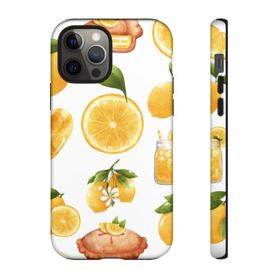 Impact Resistant, Lemon Fruit Pie, Cute Phone Cases for Samsung S24, S23, S22, S21, IPhone 15 pro Iphone 14 pro Iphone 13 IPhone 12 Iphone 11