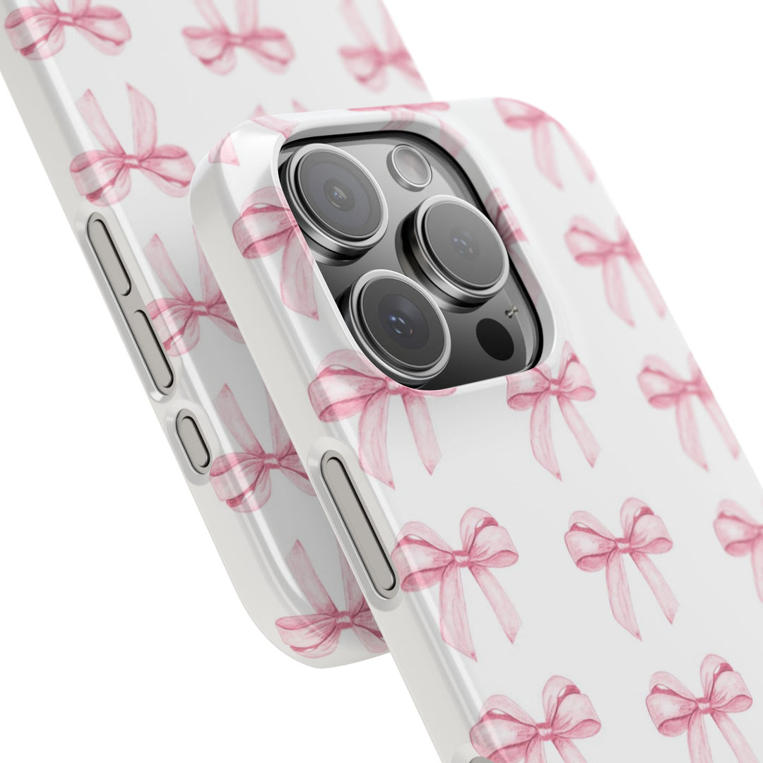 Slim Pink Bows Cute Phone Cases for Iphone 16 Pro Max | iPhone 15 Case | iPhone 15 Pro Max Case, Iphone 14, Iphone 14 Pro Max, Iphone 13 12 11 8 7 - Studio40ParkLane
