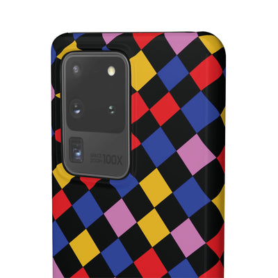 Colorful Checkerboard Cute Phone Case - Sleek Snap - for iPhone 16 15 14 13 12 11 Max Pro Plus Samsung Galaxy S24 S23 S22 S21 S20 Plus Ultra - Studio40ParkLane
