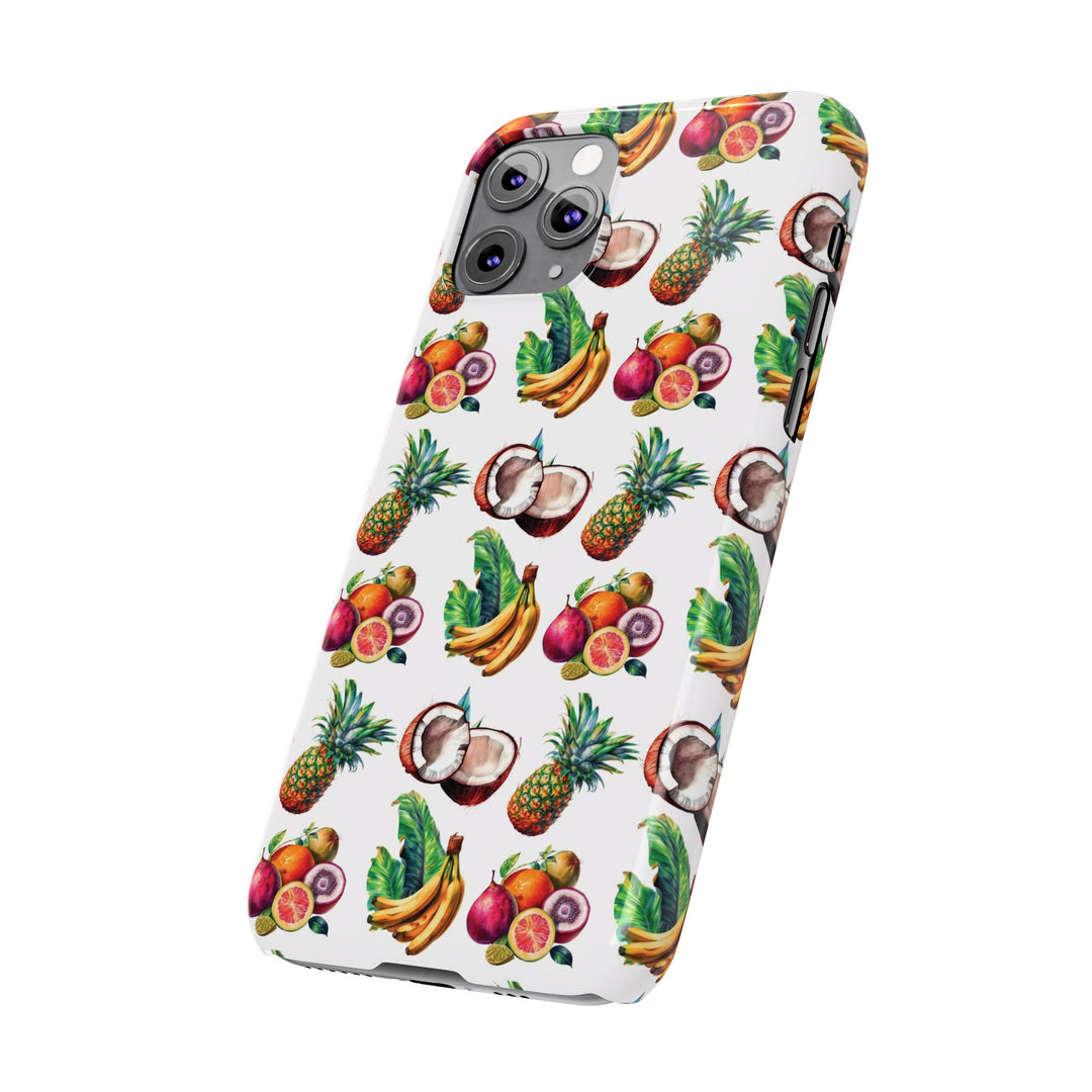 Slim Cute Phone Cases for Iphone - | iPhone 15 Case | iPhone 15 Pro Max Case, Iphone 14 Case, Iphone 14 Pro Max, Iphone 13, Tropical Summer Fruit - Studio40ParkLane