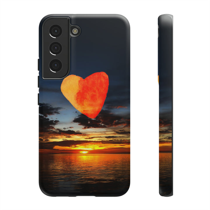 Cute Samsung Phone Case | Aesthetic Samsung Phone Case | Galaxy S23, S22, S21, S20 | Luxury case, Cute Rising Heart Sunset Phone Case - Studio40ParkLane