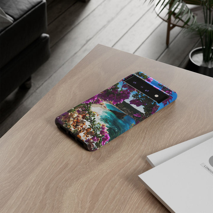 Impact Resistant, Bougainvillea Seaview, Cute Phone Cases for Samsung S24, S23, S22, S21, IPhone 15 pro Iphone 14 pro Iphone 13 IPhone 12 Iphone 11 - Studio40ParkLane