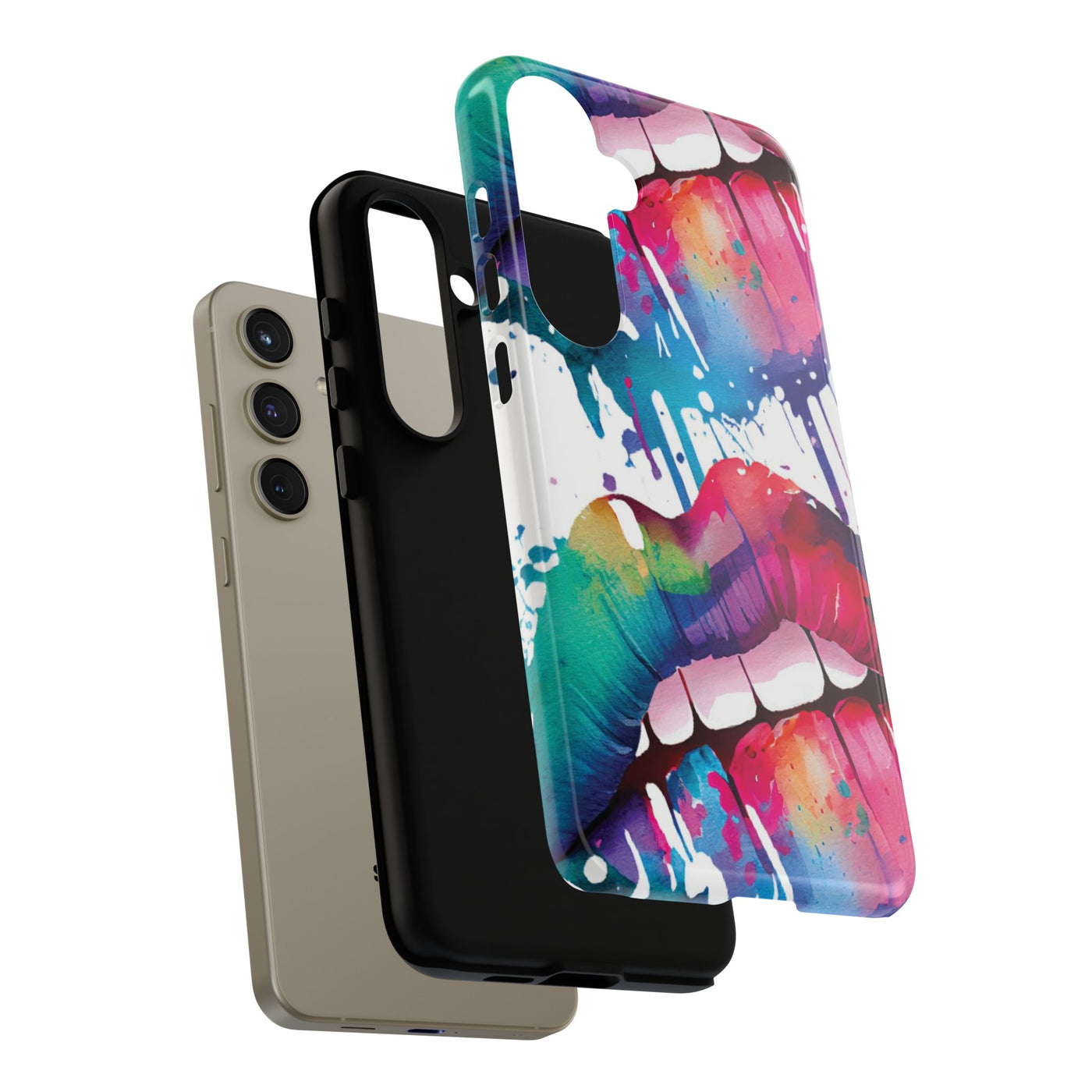 Impact Resistant, Simply Smile Lips, Cute Phone Cases for Samsung S24, S23, S22, S21, IPhone 15 pro Iphone 14 pro Iphone 13 IPhone 12 Iphone 11