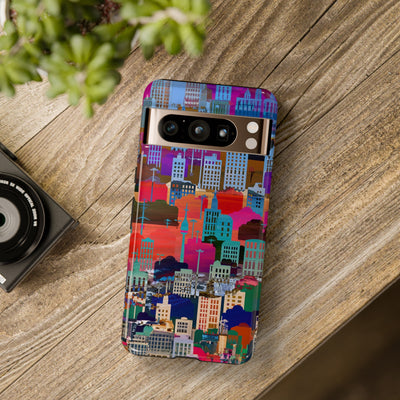 Cute Samsung Case | Cool Iphone Case | Summer City Skyline, Samsung S24, S23, S22, S21, IPhone 15 Case | Iphone 14 Case, Iphone 13 Case