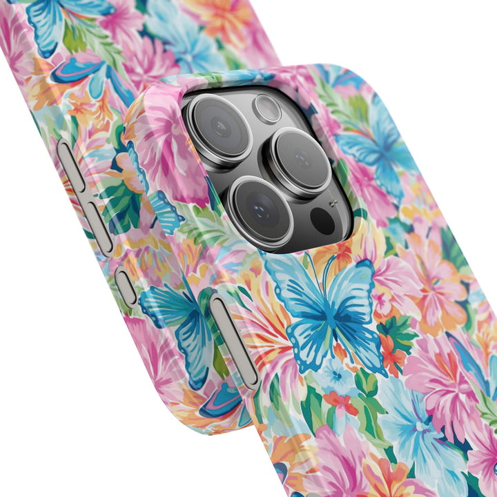 Sleek Snap Butterflies Flowers Cute Phone Case for iPhone 16 15 14 13 12 11 X Xs Max Xr Pro Plus Samsung Galaxy S24 S23 S22 S21 S20 Ultra