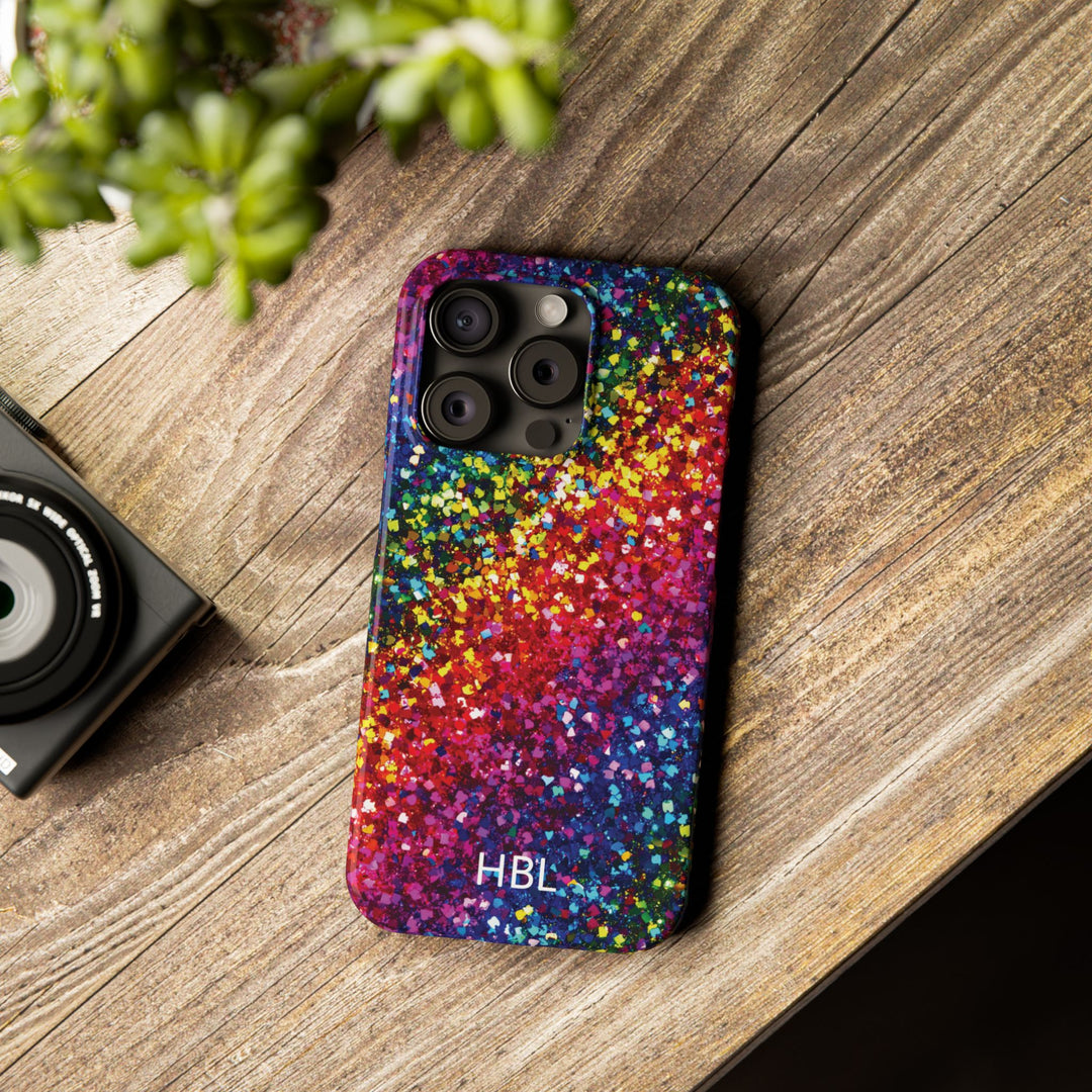 Slim Personalized Slim Muted Faux Play on Glitter Effect Cute Phone Cases for Iphone 16 Pro Max | iPhone 15 Case | iPhone 15 Pro Max Case, Iphone 14, Iphone 14 Pro Max, Iphone 13 12 11 8 7 - Studio40ParkLane