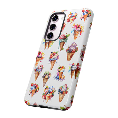 Impact Resistant, Summer Icecream, Cute Phone Cases for Samsung S24, S23, S22, S21, IPhone 15 pro, Iphone 14 pro, Iphone 13 IPhone 12, Iphone 11