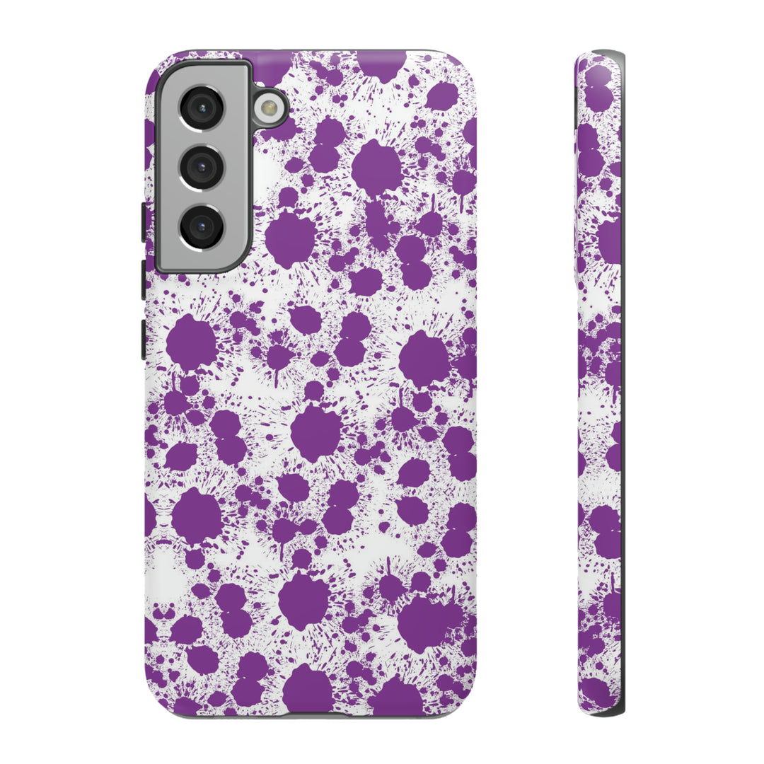 Cool Phone Case | Aesthetic Phone Case | Paint Splash Purple | For Samsung Galaxy S23, S22, S21, S20 | Luxury Double Layer | Cute - Studio40ParkLane