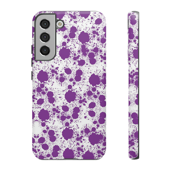 Cool Phone Case | Aesthetic Phone Case | Paint Splash Purple | For Samsung Galaxy S23, S22, S21, S20 | Luxury Double Layer | Cute - Studio40ParkLane