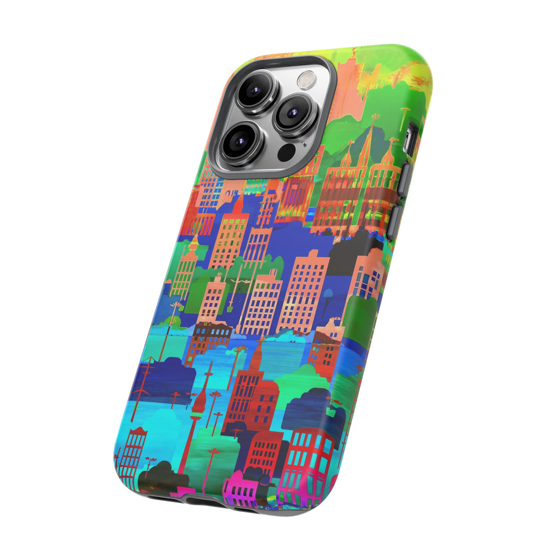 Cute Samsung Case | Cool Iphone Case | Summer City Skyline, Samsung S24, S23, S22, S21, IPhone 15 Case | Iphone 14 Case, Iphone 13 Case - Studio40ParkLane