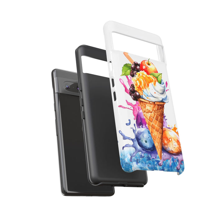 Impact Resistant, Summer Ice Cream Cone, Cute Phone Cases for Samsung S24, S23, S22, S21, IPhone 15 pro Iphone 14 pro Iphone 13 IPhone 12 Iphone 11 - Studio40ParkLane