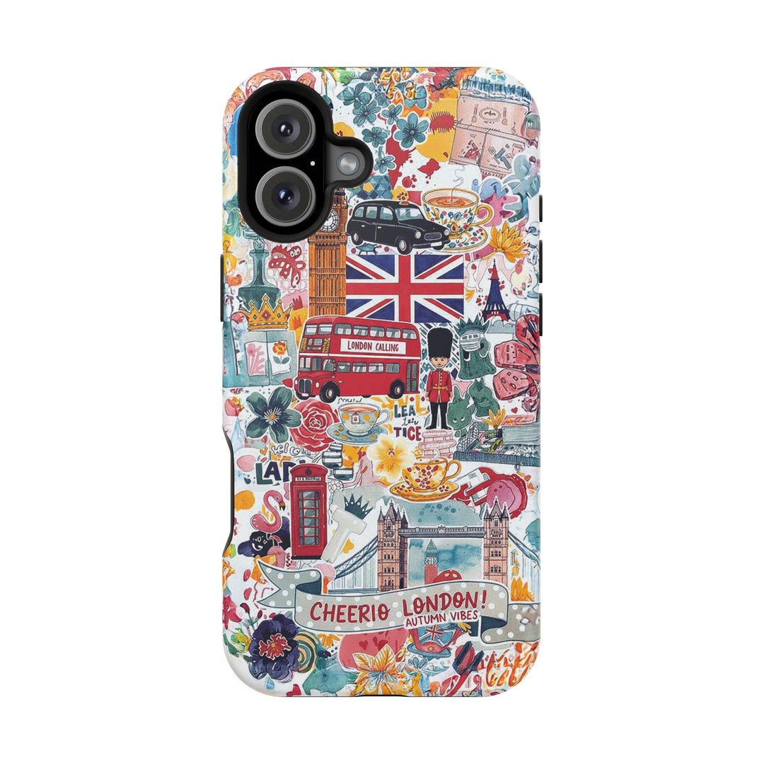 London England Coquette Collage Tough Magsafe Cute Phone Cases for Iphone | iPhone 17 Pro Max Case, Iphone 16, Iphone 15 14 13 12 11 10 9 - Studio40ParkLane