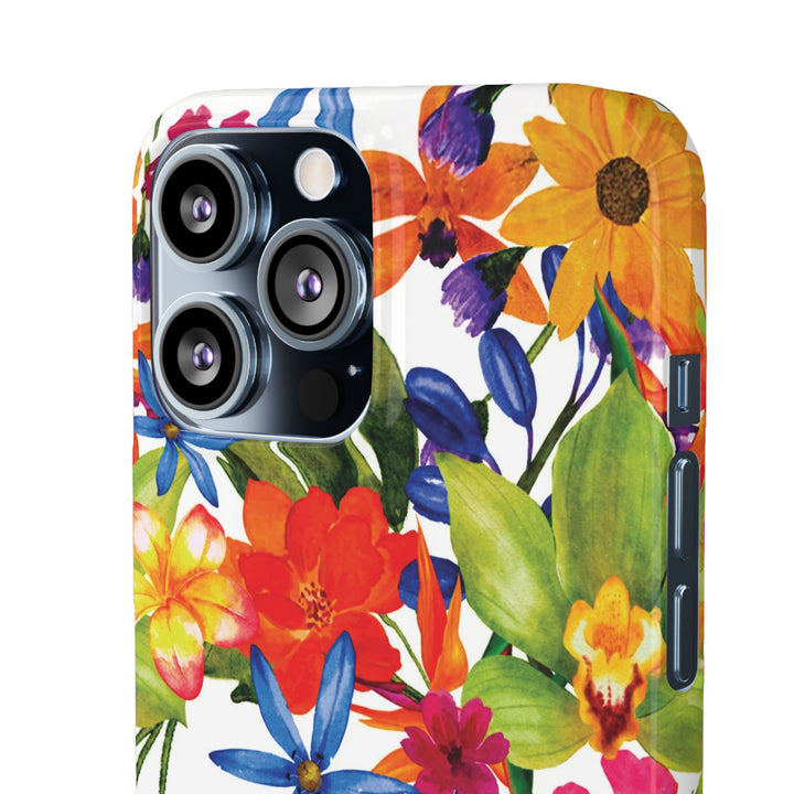 Sleek Snap Colorful Flowers Cute Phone Case for iPhone 16 15 14 13 12 11 X Xs Max Xr Pro Plus Samsung Galaxy S24 S23 S22 S21 S20 Note Ultra