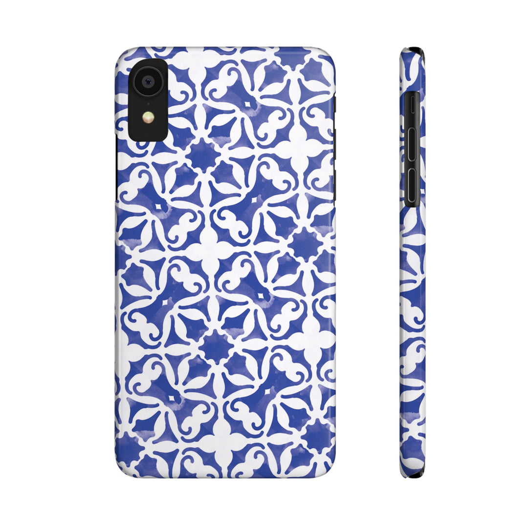 Slim Blue Mosaic Gift for Her Cute Phone Cases for Iphone 16 Case | iPhone 15 Case | iPhone 15 Pro Max Case, Iphone 14, Iphone 14 Pro Max, Iphone 13, 11,10,8,7 - Studio40ParkLane