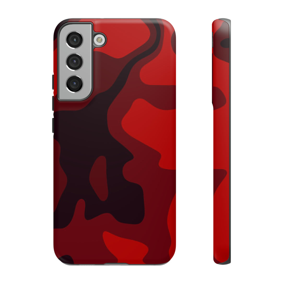 Cute Phone Case | Cool Camouflage Red Black Samsung Phone Case | Galaxy S23 Case, S22 Case, S21, S20 | 2 Layered Case - Studio40ParkLane