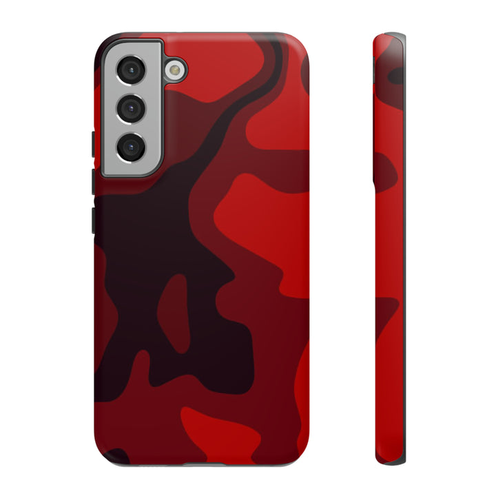 Cute Phone Case | Cool Camouflage Red Black Samsung Phone Case | Galaxy S23 Case, S22 Case, S21, S20 | 2 Layered Case - Studio40ParkLane
