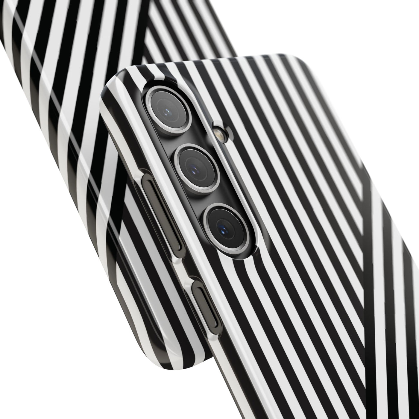 Aesthetic Black White Stripes Cute Phone Case Sleek Snap - For iPhone 17 Pro Max iPhone 16 Pro iPhone 15 Iphone 14 Plus 13 Pro 12 11 10 Gift - Studio40ParkLane