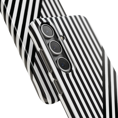 Aesthetic Black White Stripes Cute Phone Case Sleek Snap - For iPhone 17 Pro Max iPhone 16 Pro iPhone 15 Iphone 14 Plus 13 Pro 12 11 10 Gift - Studio40ParkLane