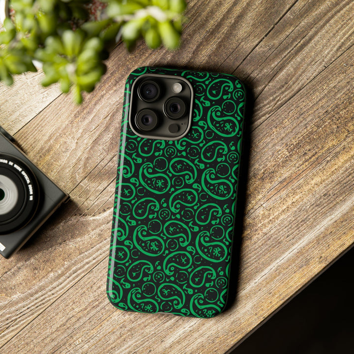 Cute IPhone Case | iPhone 15 Case | iPhone 15 Pro Max Case, Iphone 14 Case, Iphone 14 Pro Max Case IPhone Case for Art Lovers, Paisley Green - Studio40ParkLane