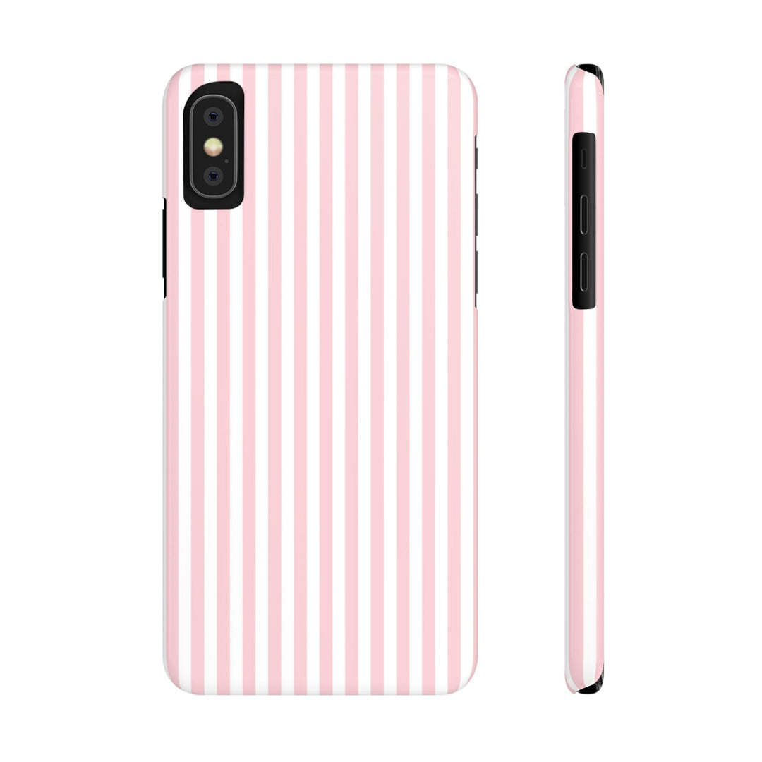 Slim Sweet Pink Striped Cute Phone Case for Iphone 16 - | iPhone 15 Pro Max Case | iPhone 14 Case Iphone 13 12 11 10 9 8 7 X XS Gift for Her