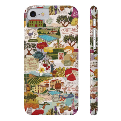 Slim Italy Tuscany Coquette Collage Cute Phone Case for Iphone 17 - | iPhone 16 Pro Max Case | iPhone 15 Case Iphone 14 13 12 11 10 9 8 7 - Studio40ParkLane