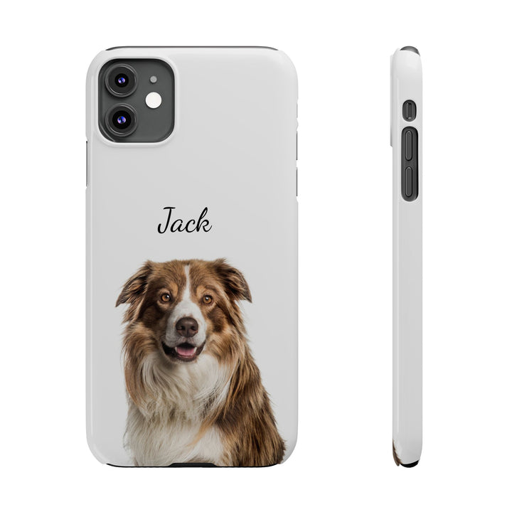 Slim Custom Personalized Pet Phone Cases Dog Phone Cases Cat Phone Cases for Iphone 16, 15, 14, 13, 12, 11, 8, 7 Custom Name Personalized Phone Case - Studio40ParkLane