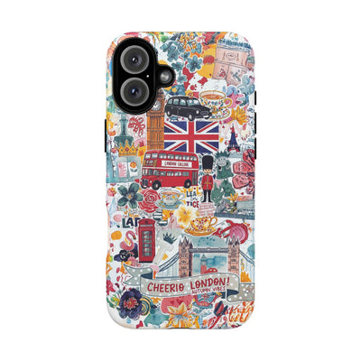 London England Coquette Collage Tough Premium Phone Case - For iPhone 17 Pro Max iPhone 16 Pro iPhone 15 Iphone 14 Plus 13 Pro 12 11 10 XR - Studio40ParkLane