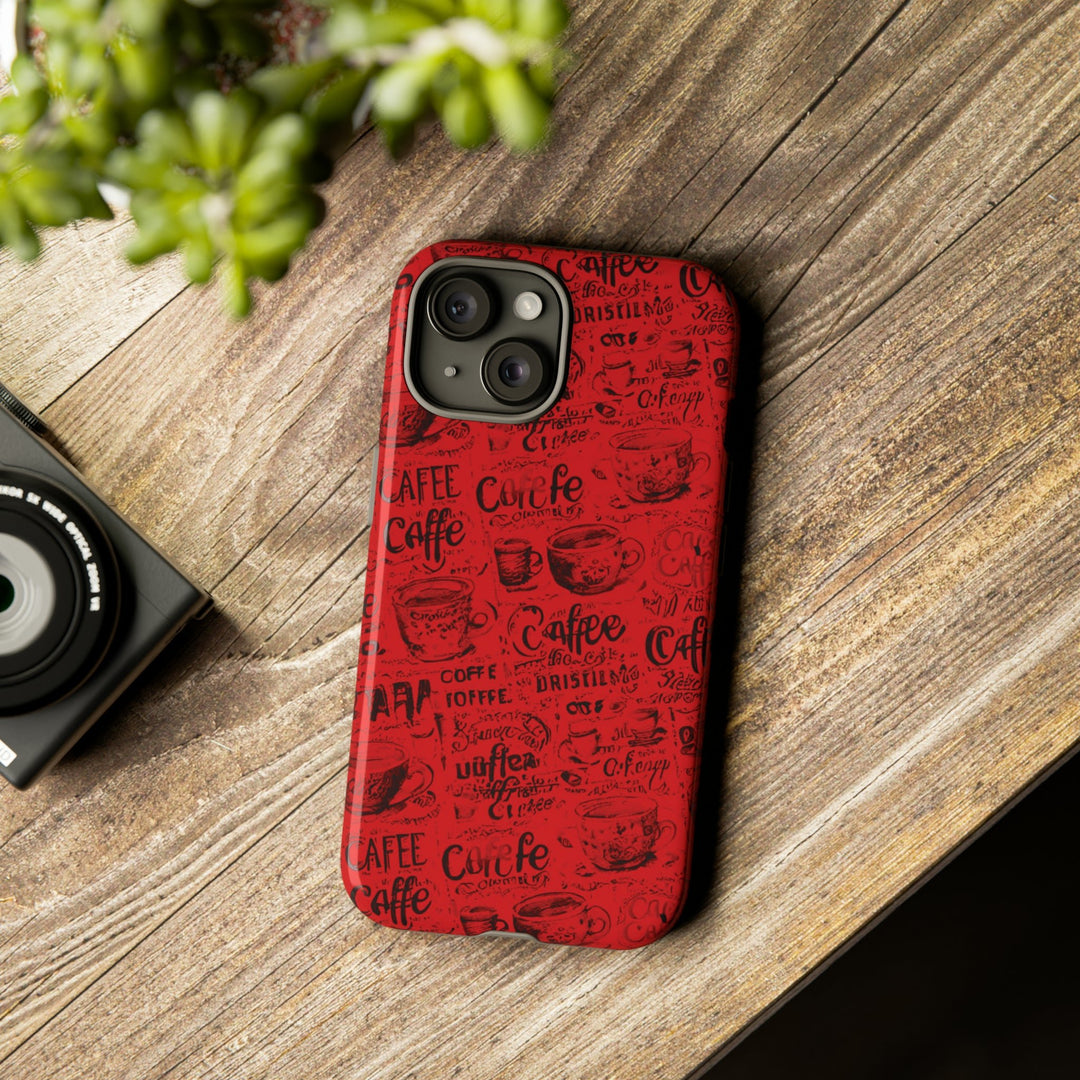 Cute IPhone Case | Red Black Coffee, iPhone 15 Case | iPhone 15 Pro Case, Iphone 14 Case, Iphone 14 Pro Max Case, Protective Iphone Case - Studio40ParkLane