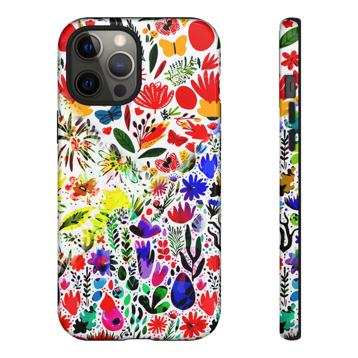 Impact Resistant, Colored Flowers, Cute Phone Cases for Samsung S24, S23, S22, S21, IPhone 15 pro Iphone 14 pro Iphone 13 IPhone 12 Iphone 11