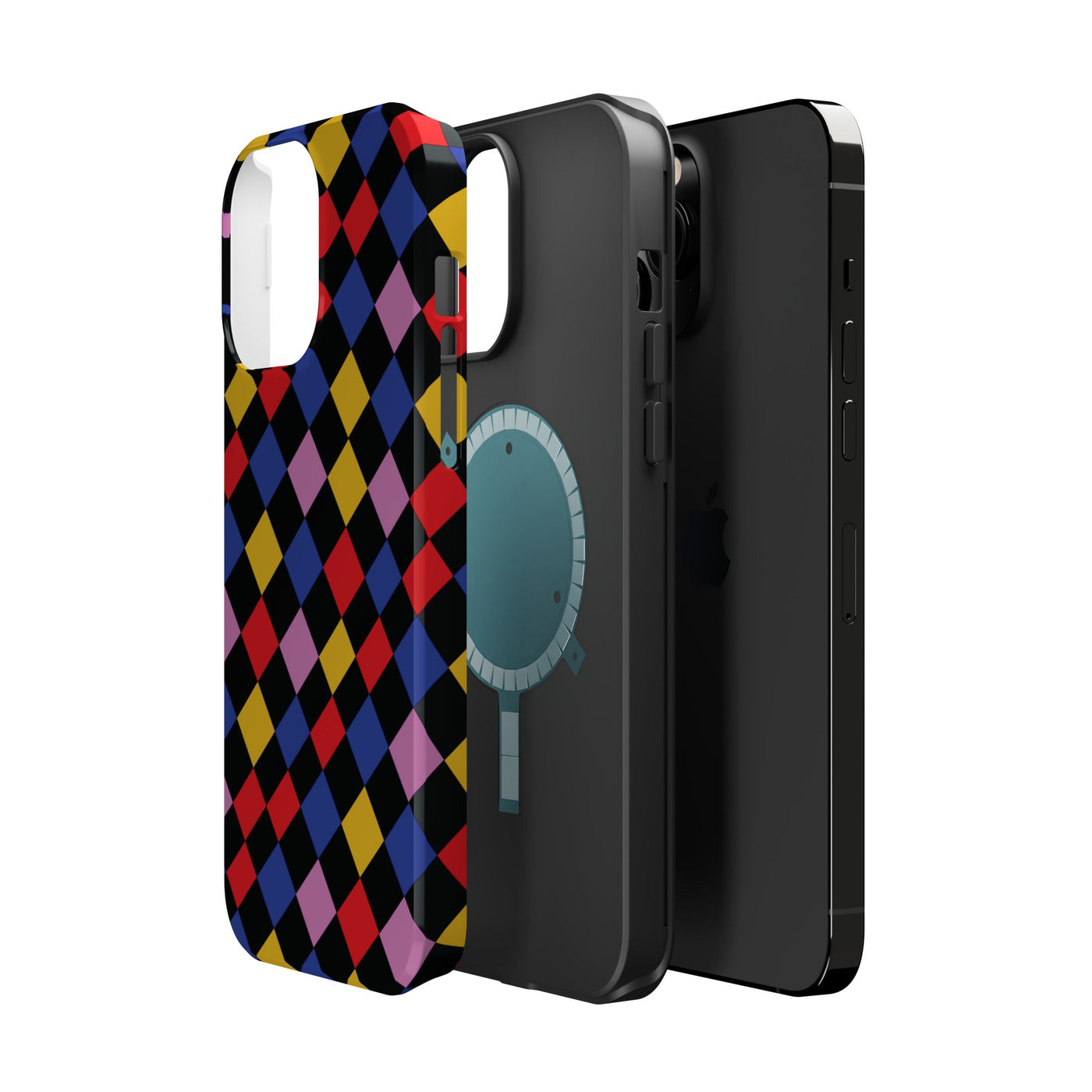 Aesthetic Colorful Checkerboard Tough Magsafe Phone Case - For iPhone 17 Pro Max iPhone 16 Pro iPhone 15 Iphone 14 Plus 13 Pro 12 11 Gift - Studio40ParkLane