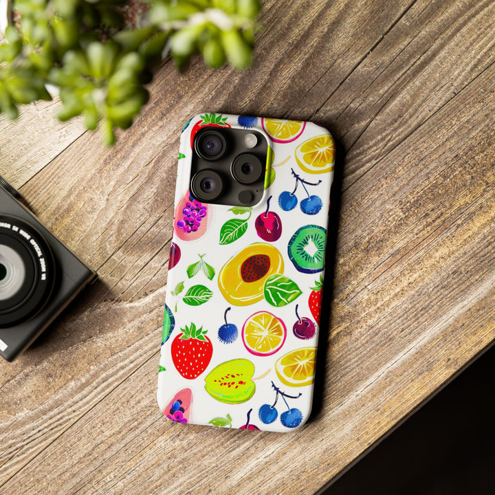 Slim Cute Phone Cases for Iphone | iPhone 15 Case | iPhone 15 Pro Max Case, Iphone 14, Iphone 14 Pro Max, Iphone 13, Summer Fruit Mix - Studio40ParkLane