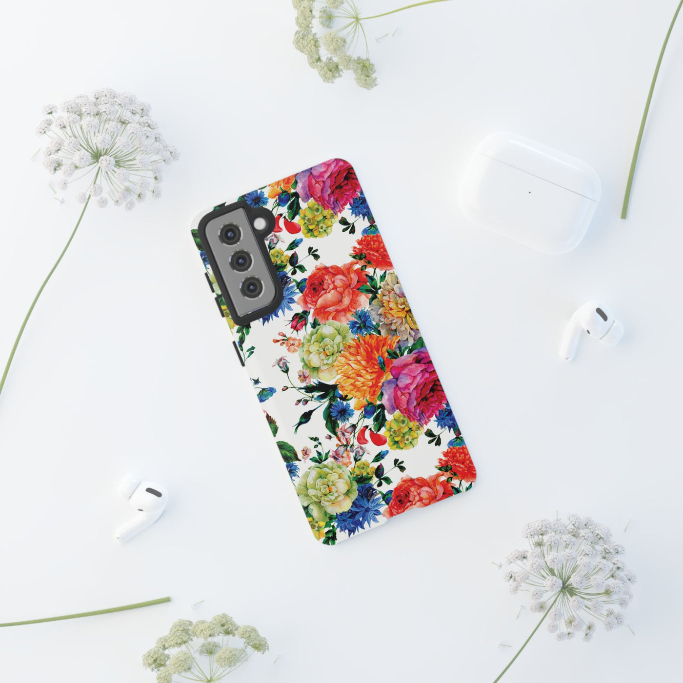 Premium Tough Spring Flowers Cute Phone Cases for Samsung S24, S23, S22, S21, S20, Plus and Ultra, Iphone 16 Pro Max,15, 14, 13, 12, 11, 10 - Studio40ParkLane