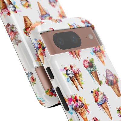 Impact Resistant, Summer Icecream, Cute Phone Cases for Samsung S24, S23, S22, S21, IPhone 15 pro, Iphone 14 pro, Iphone 13 IPhone 12, Iphone 11