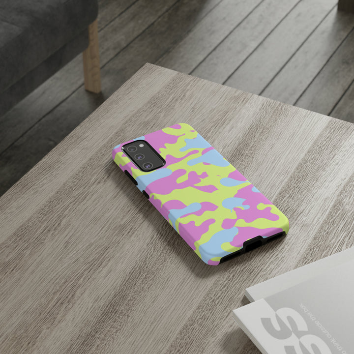 Cute Phone Case | Aesthetic Phone Cases| for Galaxy S23, S22, S21, S20 | Blue Pink Camouflage, Protective Phone Case - Studio40ParkLane